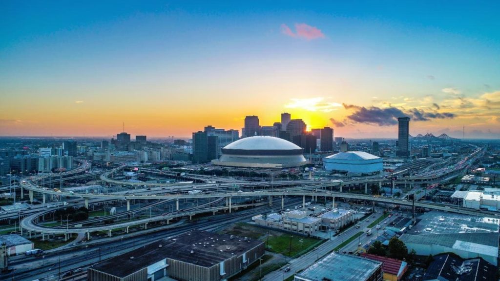Drone Aerial View of New Orleans