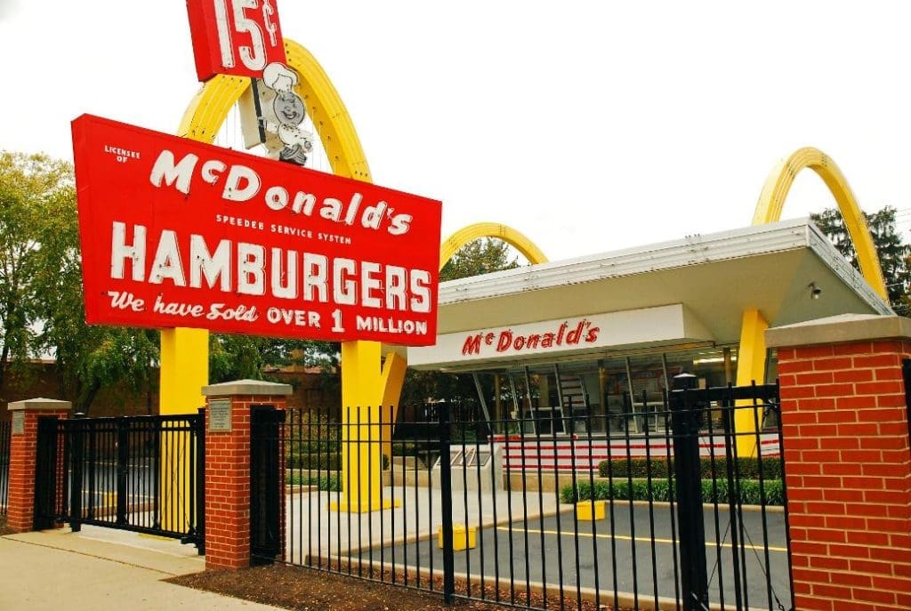 A replica of the first McDonald’s restaurant 