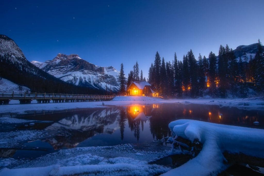 Emerald Lake in Winter