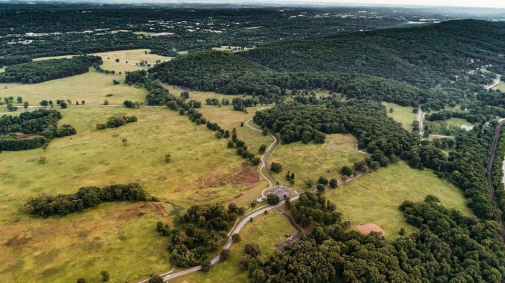 Ariel view of Valley Forge